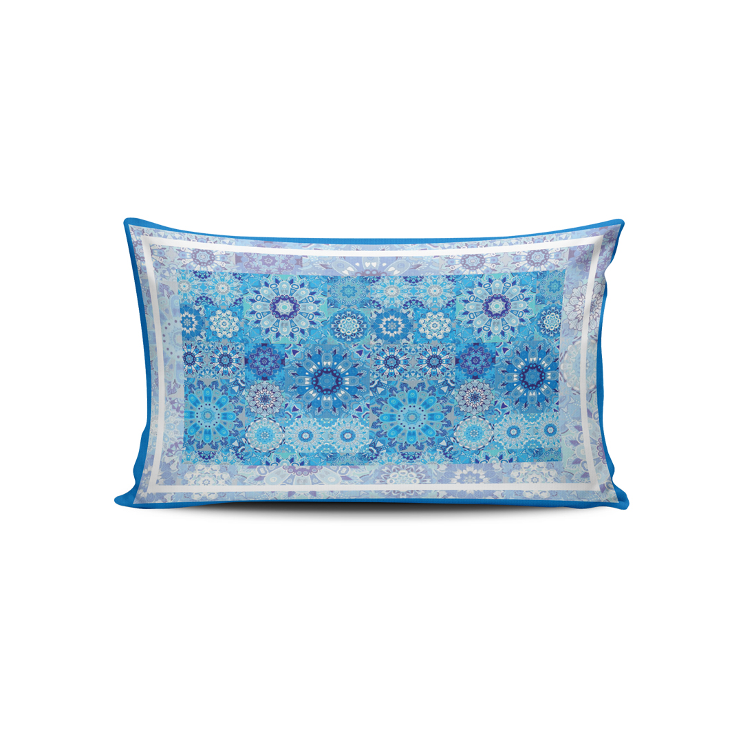 Blue floral cushion